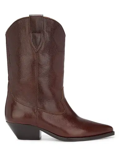 Isabel Marant Women's Duerto 40MM Leather Cowboy Boots - Mahogany | Thumbnail 1 Isabel Marant Women's Duerto 40MM Leather Cowboy Boots - Mahogany | Thumbnail 1