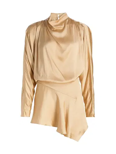 Isabel Marant Women's Neline Draped Satin Shirtdress | Thumbnail 1 Isabel Marant Women's Neline Draped Satin Shirtdress | Thumbnail 1