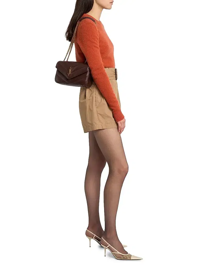 Women's Loulou Small Shoulder Bag in Matelass Lambskin