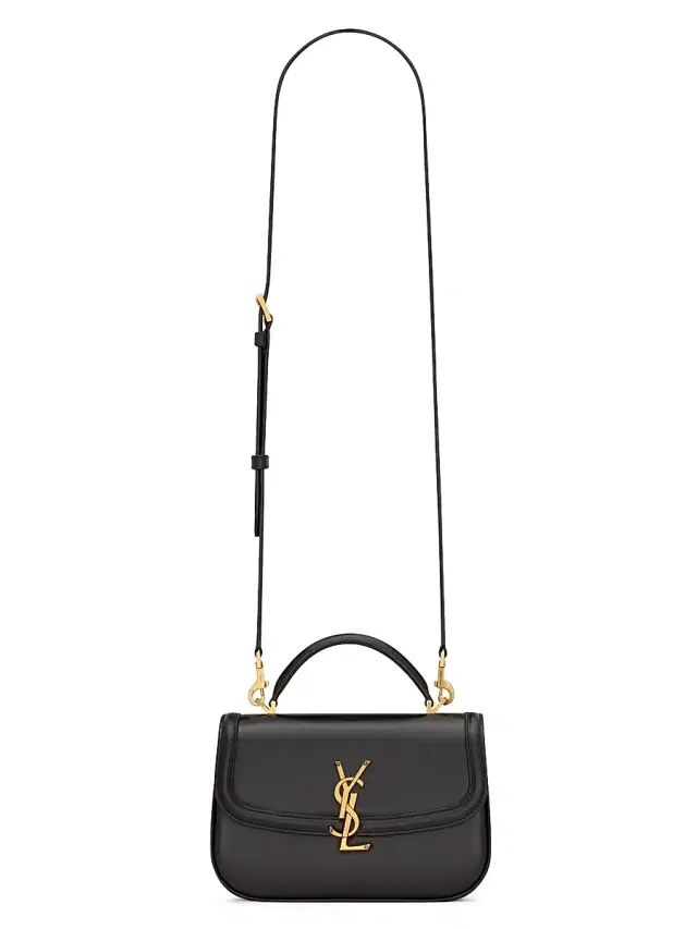 Saint Laurent Women's Solferino Mini Leather Top Handle Bag - Black