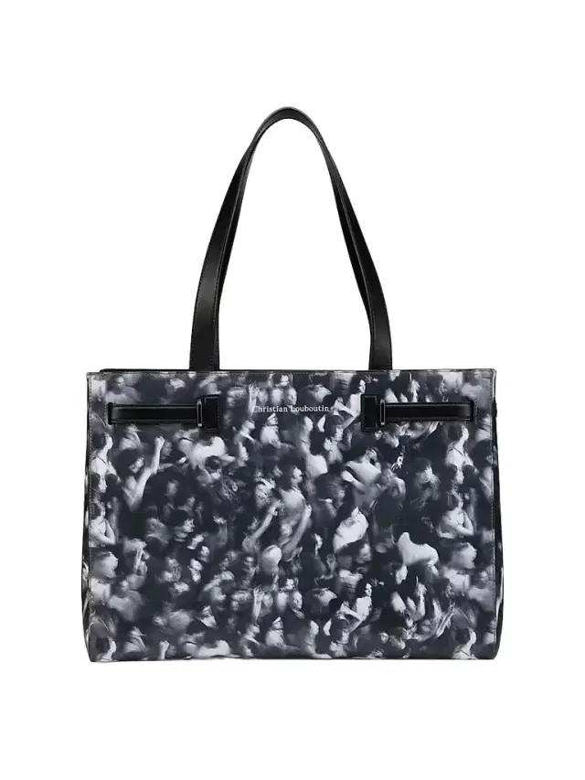 Christian Louboutin Men's Tactical Tote Bag - Black White