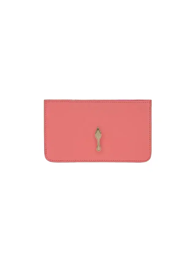 Christian Louboutin Women's Bettina Leather Wallet - Grapefruit