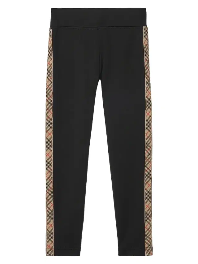 Burberry Baby Girl's, Little Girl's & Girl's Devan Check-Trim Nylon Leggings - Black 6 Months