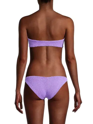 Hunza G Women's Jean Bow Two-Piece Bikini Set - Lilac | Thumbnail 4 Hunza G Women's Jean Bow Two-Piece Bikini Set - Lilac | Thumbnail 4