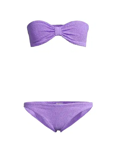 Hunza G Women's Jean Bow Two-Piece Bikini Set - Lilac | Thumbnail 1 Hunza G Women's Jean Bow Two-Piece Bikini Set - Lilac | Thumbnail 1