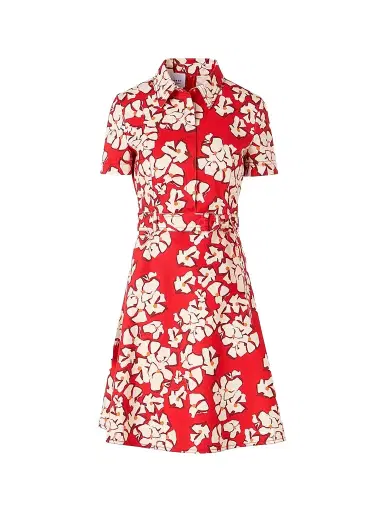 Akris punto Women's Paper-Cut Flower Print Cotton Mini Shirtdress | Thumbnail 1 Akris punto Women's Paper-Cut Flower Print Cotton Mini Shirtdress | Thumbnail 1