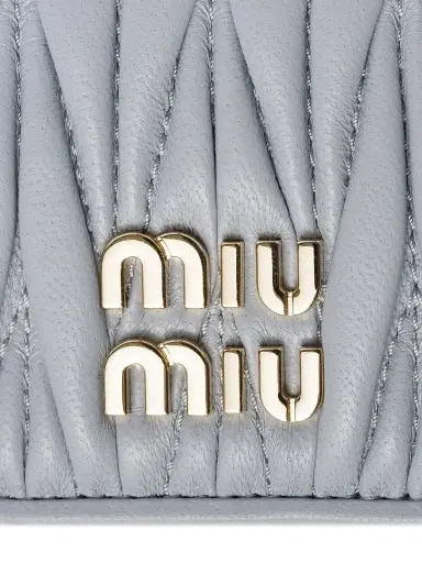 Miu Miu Women's Matelassé Nappa Leather Card Holder | Thumbnail 4 Miu Miu Women's Matelassé Nappa Leather Card Holder | Thumbnail 4