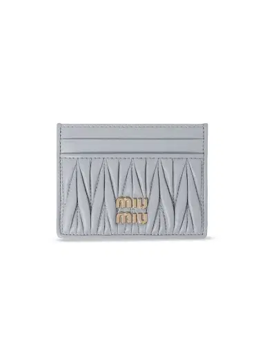 Miu Miu Women's Matelassé Nappa Leather Card Holder | Thumbnail 1 Miu Miu Women's Matelassé Nappa Leather Card Holder | Thumbnail 1