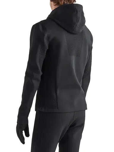 Prada Men's Techno Piqué Hoodie - Black - Size XL | Thumbnail 4 Prada Men's Techno Piqué Hoodie - Black - Size XL | Thumbnail 4