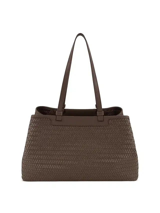 Vince Women's Marin Woven Leather Tote Bag - Date