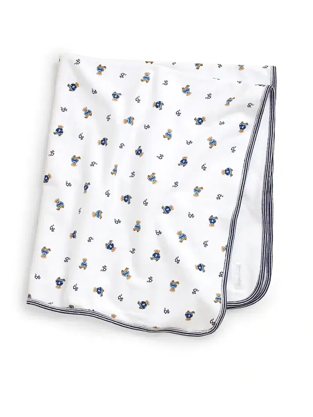 Polo Ralph Lauren Baby's Reversible Blanket - White Multi