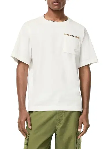 Burberry Men's Ryan Check Cotton T-Shirt | Thumbnail 2 Burberry Men's Ryan Check Cotton T-Shirt | Thumbnail 2
