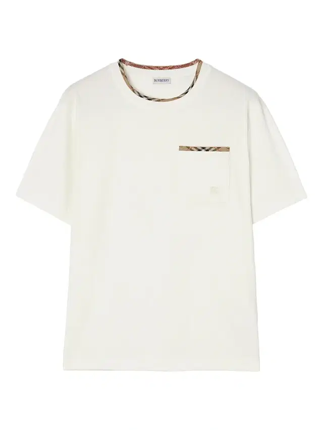Burberry Men's Ryan Check Cotton T-Shirt - Chalk
