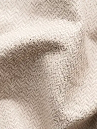 Eton Men's Herringbone Linen Jersey Soft Jacket - Beige | Thumbnail 6