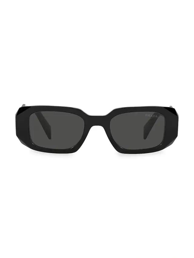 Men's Symbole 49MM Rectangle Sunglasses - Black