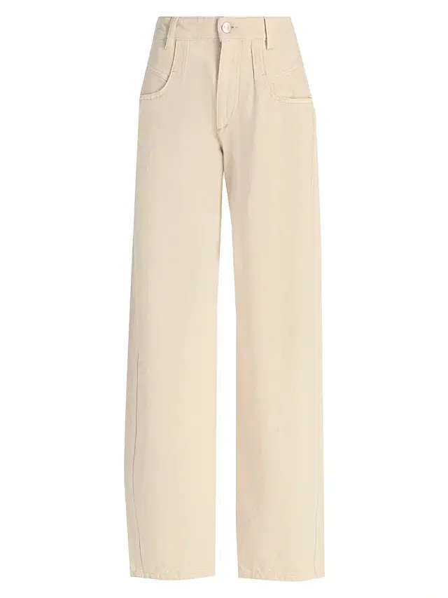 Isabel Marant Women's Lisha Straight Mid-Rise Jeans - Beige