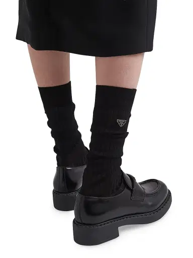 Prada Women's Cotton Socks - Black | Thumbnail 2 Prada Women's Cotton Socks - Black | Thumbnail 2