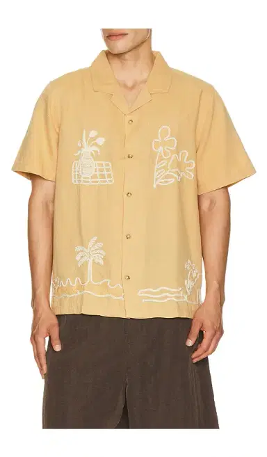 Marine Layer Sol Embroidered Resort Shirt | Thumbnail 1
