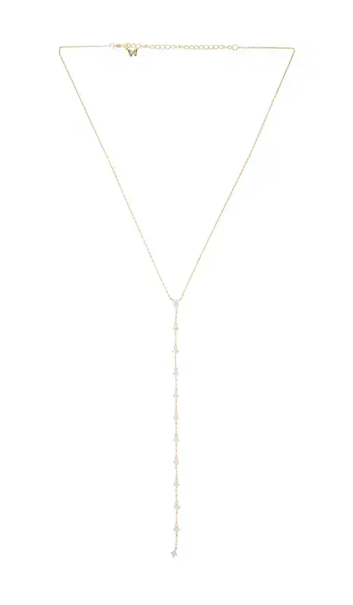 By Adina Eden Teardrop Cz Lariat Necklace
