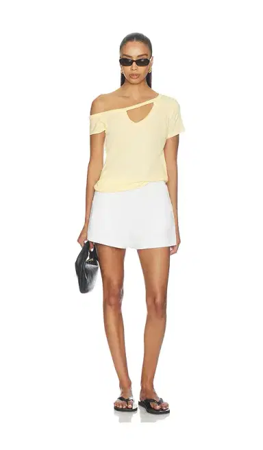Michael Lauren x REVOLVE Zire Short Sleeve Asymmetrical Cold Shoulder Tee | Thumbnail 4 Michael Lauren x REVOLVE Zire Short Sleeve Asymmetrical Cold Shoulder Tee | Thumbnail 4