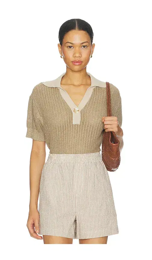 Perrine Knit Polo Top