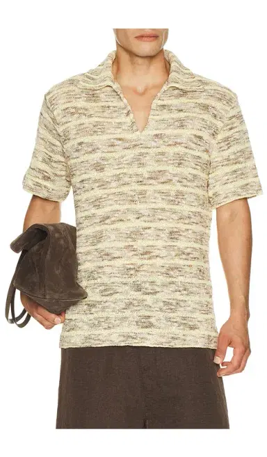 Krost Multi-Color Striped Knit Polo | Thumbnail 1