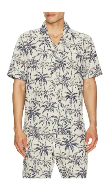 Faherty Short Sleeve Cabana Towel Terry Shirt | Thumbnail 1 Faherty Short Sleeve Cabana Towel Terry Shirt | Thumbnail 1