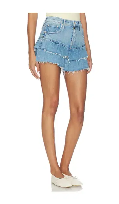 Mother The Ruffle My Feathers Mini Fray Skirt | Thumbnail 2 Mother The Ruffle My Feathers Mini Fray Skirt | Thumbnail 2