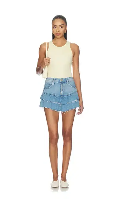 Mother The Ruffle My Feathers Mini Fray Skirt | Thumbnail 5 Mother The Ruffle My Feathers Mini Fray Skirt | Thumbnail 5