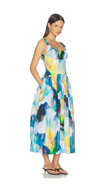 PRABAL GURUNG Ruched Waist Yoke Dress | Thumbnail 2