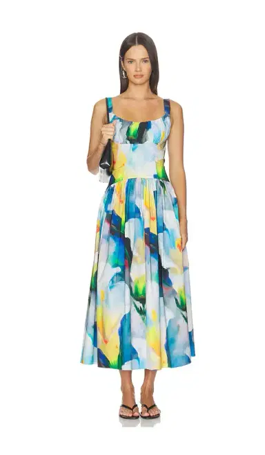 PRABAL GURUNG Ruched Waist Yoke Dress | Thumbnail 1