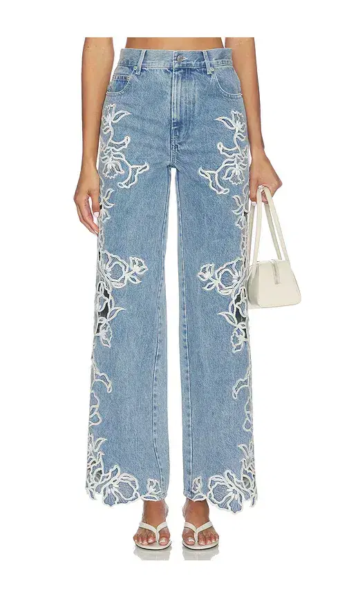 Porter Embroidered Denim Pant