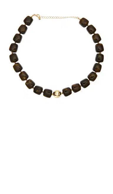 Epifene Chunky Brown Resin Beaded Necklace | Thumbnail 1 Epifene Chunky Brown Resin Beaded Necklace | Thumbnail 1