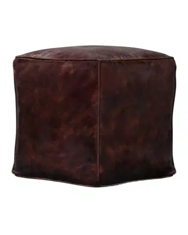 Sarreid Sunday Afternoon Leather Cube | Thumbnail 1 Sarreid Sunday Afternoon Leather Cube | Thumbnail 1