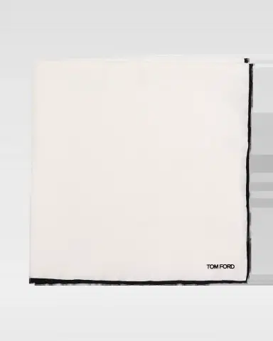 Tom Ford Men's Solid Classic Silk Pocket Square | Thumbnail 2 Tom Ford Men's Solid Classic Silk Pocket Square | Thumbnail 2