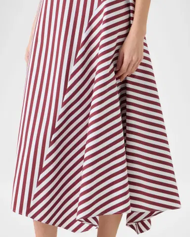 Akris punto Striped Cotton Poplin Cap-Sleeve Handkerchief Midi Shirtdress | Thumbnail 5 Akris punto Striped Cotton Poplin Cap-Sleeve Handkerchief Midi Shirtdress | Thumbnail 5