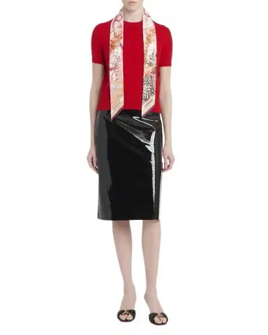 Ferragamo Felini Print Silk Mini Bandeau Scarf | Thumbnail 1 Ferragamo Felini Print Silk Mini Bandeau Scarf | Thumbnail 1
