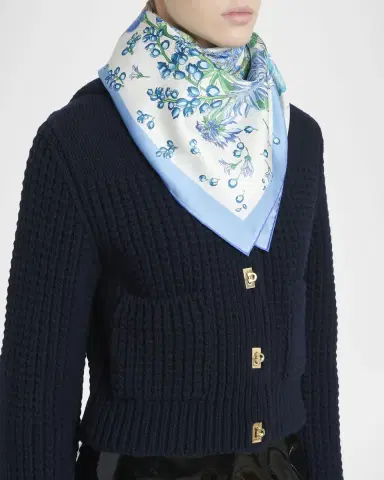 Ferragamo Spring-Print Silk Scarf | Thumbnail 2 Ferragamo Spring-Print Silk Scarf | Thumbnail 2