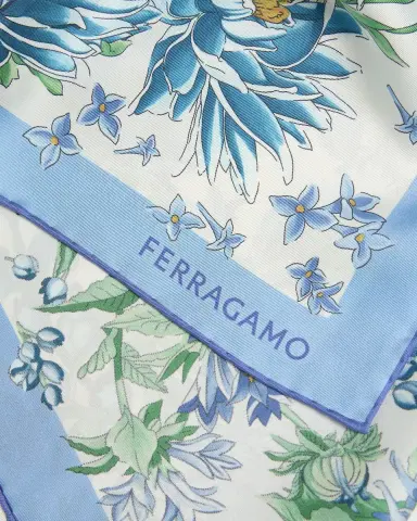 Ferragamo Spring-Print Silk Scarf | Thumbnail 3 Ferragamo Spring-Print Silk Scarf | Thumbnail 3
