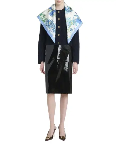 Ferragamo Spring-Print Silk Scarf | Thumbnail 1 Ferragamo Spring-Print Silk Scarf | Thumbnail 1