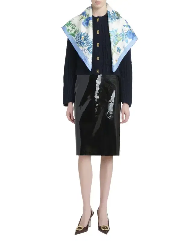 Ferragamo Spring-Print Silk Scarf