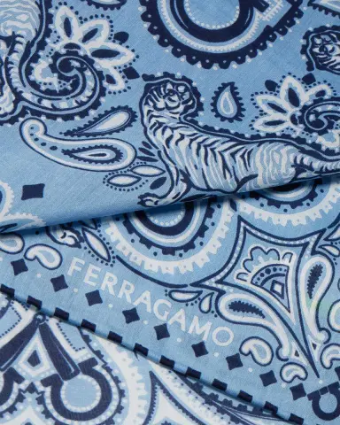 FERRAGAMO Arabesque-Print Bandana | Thumbnail 3 FERRAGAMO Arabesque-Print Bandana | Thumbnail 3