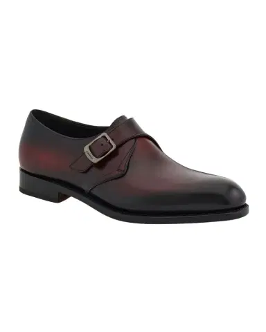 Ferragamo Men's Sullivan Tramezza Buffed Leather Monk-Strap Loafers | Thumbnail 1 Ferragamo Men's Sullivan Tramezza Buffed Leather Monk-Strap Loafers | Thumbnail 1