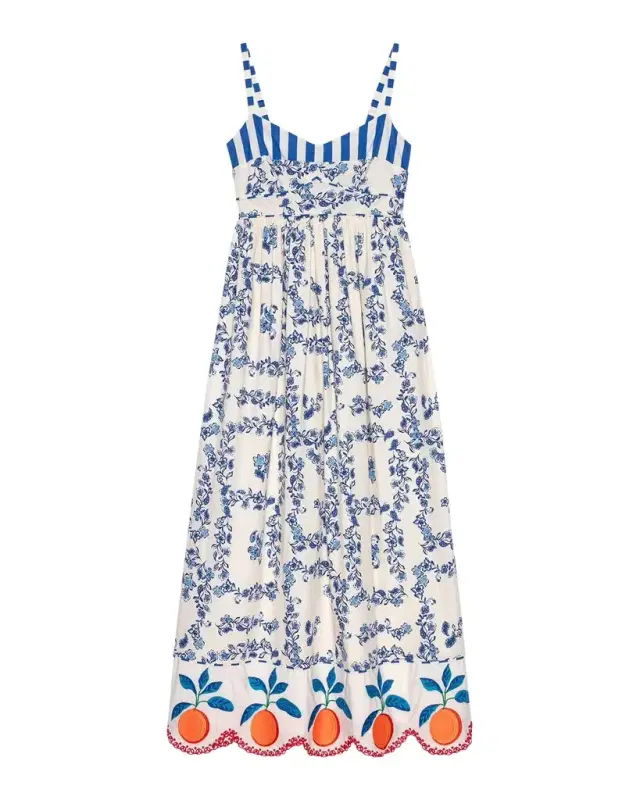 Lexie Printed Cotton Midi Dress