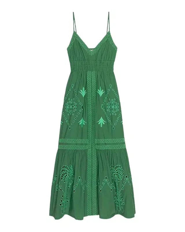 Rails Blair Embroidered Cotton Maxi Dress