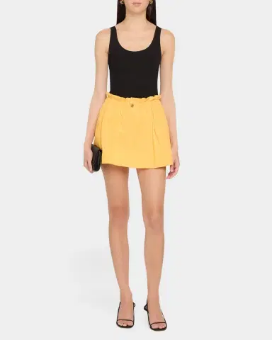 Vince Mid-Rise Cotton Mini Skirt | Thumbnail 2 Vince Mid-Rise Cotton Mini Skirt | Thumbnail 2