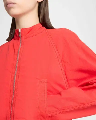 Alaïa Curved-Sleeve Denim Zip Jacket | Thumbnail 4 Alaïa Curved-Sleeve Denim Zip Jacket | Thumbnail 4