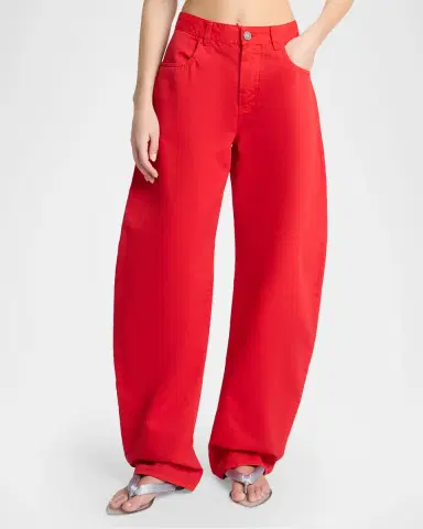 Alaïa Tinted Denim Barrel-Leg Pants | Thumbnail 2 Alaïa Tinted Denim Barrel-Leg Pants | Thumbnail 2