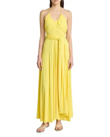 Alaïa Crossover Wrap Jersey Halter Maxi Dress | Thumbnail 1 Alaïa Crossover Wrap Jersey Halter Maxi Dress | Thumbnail 1