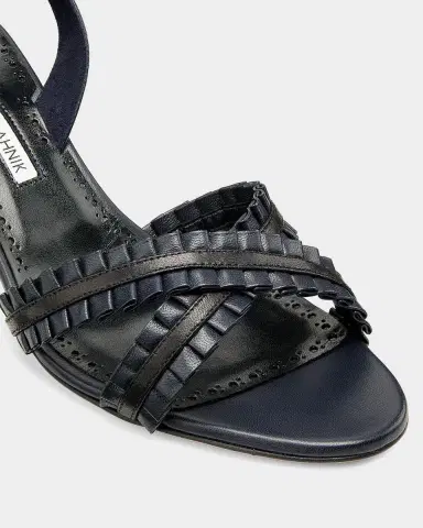 Manolo Blahnik 70mm Volusan Leather Slingback Pumps | Thumbnail 2